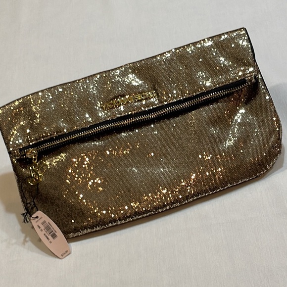 Victoria's Secret gold sparkly metallic clutch BNWT - Picture 2 of 12
